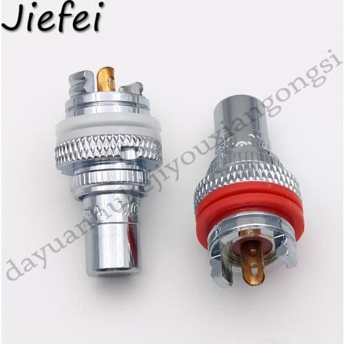 4-100pcs High quality Rhodium plating RCA Jack Terminals pom insulation RCA Socket Adapter AV Terminal Phono copper Connector
