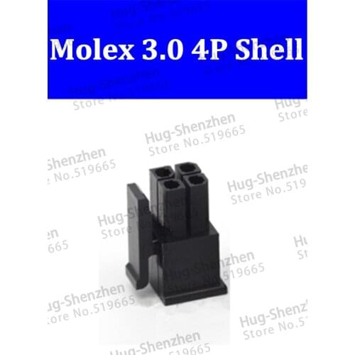 5557 Promotion product 200pcs Molex 3.0mm 2*2pin 4pin 43645-0400 black Male Power Connector Housing Plastic Shell