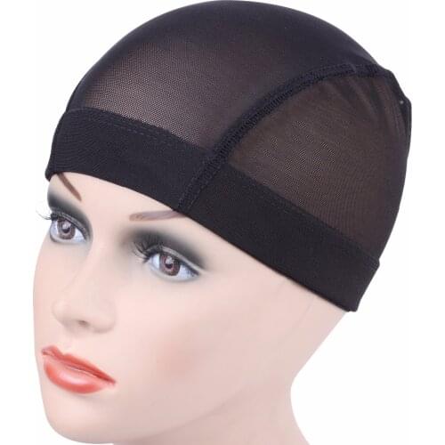 6 Pcs/Lot Black,Beige Dome Cornrow Wig Caps Easier Sew In Hair Stretchable Weaving Cap Elastic Nylon Breathable Mesh Net Hairnet