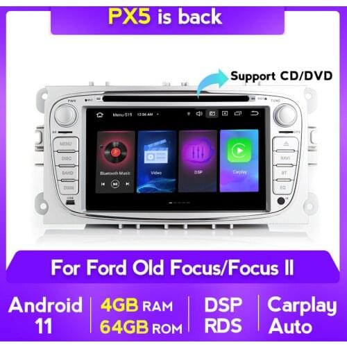 MEKEDE 4+64G PX5 Android 11 Car Radio dvd Player for Ford focus Mondeo S-max Smax Kuga C-max Gps Head Unit carplay Auto DSP