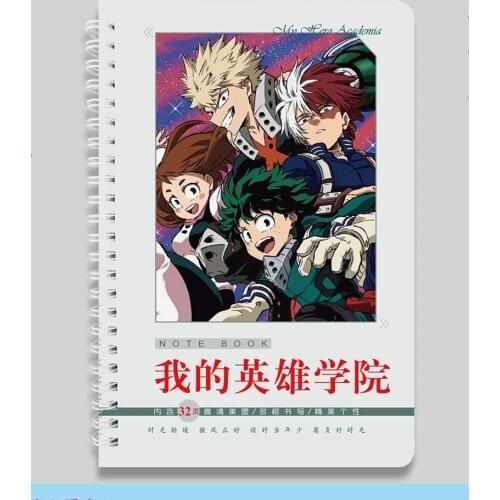Japanese anime My Hero Academia Notebook Cosplay Notebook Student Personality Notebook Gift for friends/kids/fans