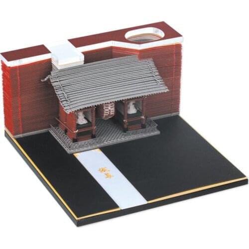 Omoshiroi Block 3D Notepad Christmas Diy House Note Paper Stickers Creative Toys Custom Label Memo Pad Party Gifts Home Decor