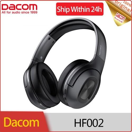 Dacom HF002 Headphones Bluetooth 5.0 Super Bass Four Speakers Folding Portable Wireless Earphone 85h Long Battery Life with Mic