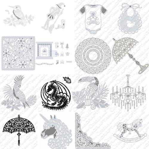 CH 2020 New Arrival Umbrella and bird Metal Cutting Dies Embossing Scrapbooking Stencil Craft Cut Dies For DIY Card Handmade