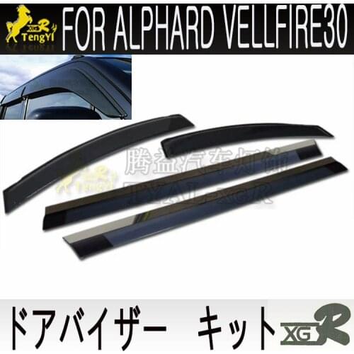 DOOR VISOR rain guard window visor deflector decorative body kit accessory car care for alphard vellfire