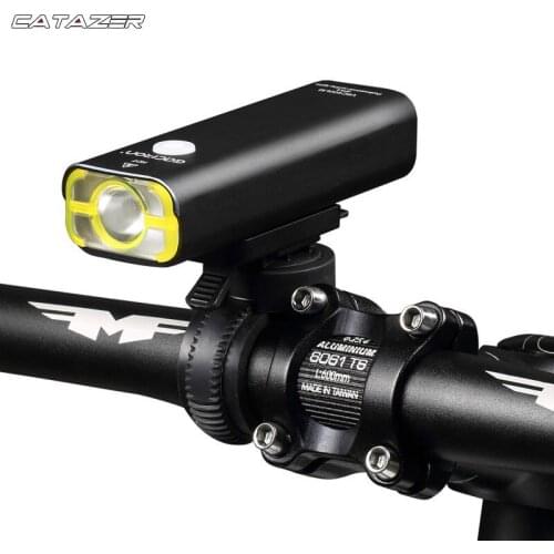 Bicycle Headlight 400Lumens Bike Front Lighting Handlebar Quick Mount XPG LED Lamp 2500mAH Battery USB Charge V9C-400