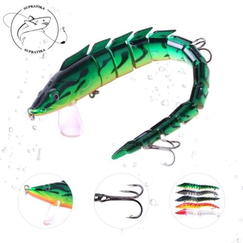 Artificial Multi-section Plastic Hard Bait 2# 5pcs/set 46g/23cm With Sharp Hook 3D Eyes Bionic Bait Swimbait Fishing Lure