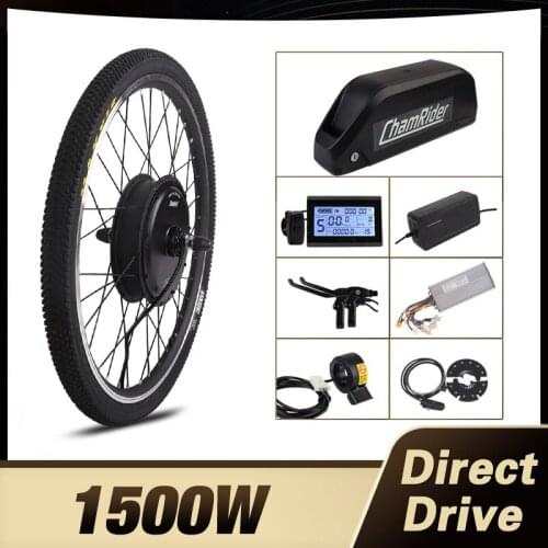 Chamirder 1500W Electirc Bicycle Kit 48V Ebike Conversion kit 52V Bicycle Rear Motor wheel 20AH Polly Battery Electric Bicycle