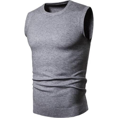 Mens Golf Vest Pullover Solid Color Cashmere Perfect Quality Brand V-neck Sleeveless Clothing Cotton Knitted Casual Sweaters