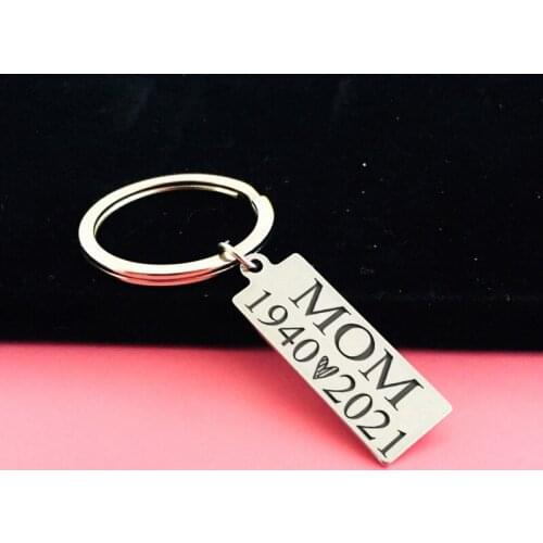 Stainless Steel Engraved Mothers Life Commemorative Gift Missing Mother Easy To Carry Keychain Mom Memory Gifts