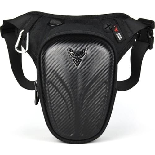 Norbinus Oxford Drop Leg Bag Motorcycle Riding Bag Outdoor Casual Waist Bag Fanny Pack Bag Motorbike Hard Shell Hip Belt Bag