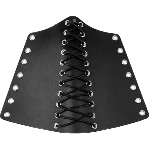 Durable Shooting Archery Arm Guard Handmade Lace-up Cow Leather Traditional Bow Hunting Safety Protection Gear Outdoor Hunting