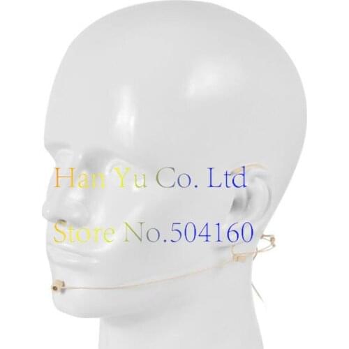 Professional Ear Hanging Headset/Headworn Microphone for Shure Body-pack Transmitter Skin Color Mini XLR TA4F Plug