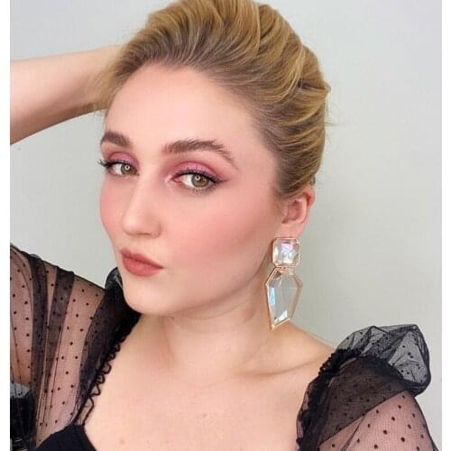 New style hot sale fashion earrings ladies golden resin irregular drop earrings wedding jewelry accessories girl gifts серьги