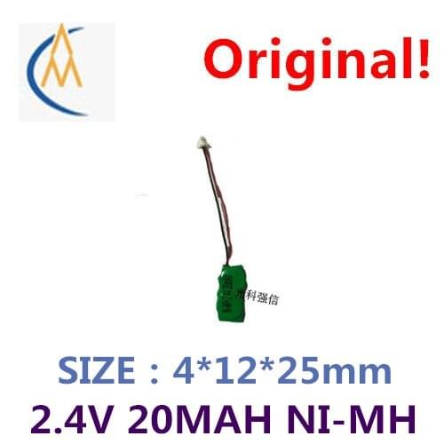 Brand new and authentic Ni-MH button type rechargeable battery / button 20mah 2.4V with lead back-up memory storage information