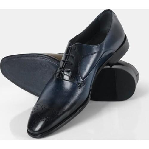 Modern Comfortable Stylish Four Season Mens Shoes Hand Painted Personalized 100% Genuine Leather