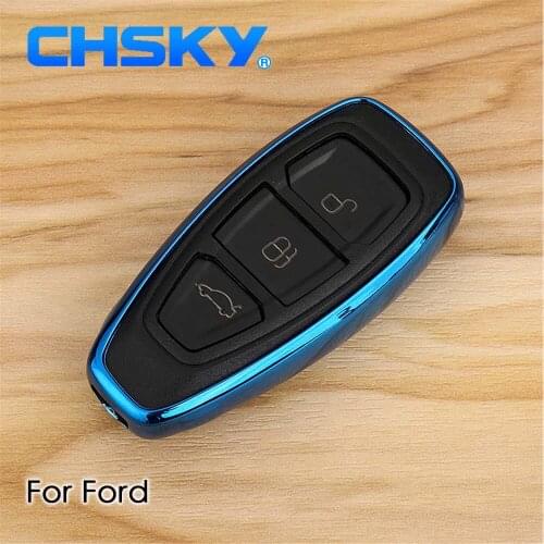 CHSKY Car Styling TPU Car Key Case Shell For Ford C-MAX Focus RS ST Fiesta Hatch Car key Covers Case Car Styling Accessories