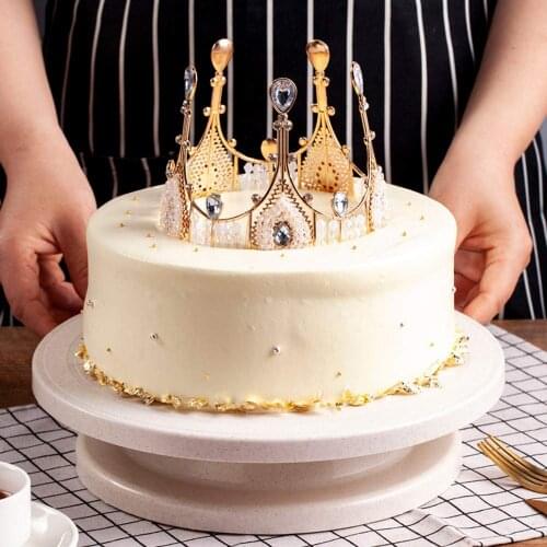 11 Inch 360-degree Rotating Cake Turntable Stand Cake Decorating Plastic Anti-skid Turntable Kitchen Baking DIY Tool Supplies