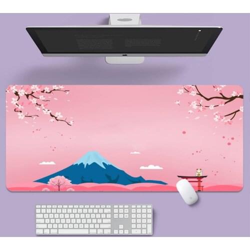 Japanese Pink Cherry Blossom Office Mice Gamer Soft Mouse Pad Large gaming laptop XL non-slip rubber office computer mouse pad