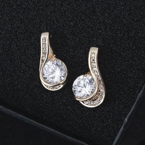 DE303 Street Style Star Fashion Temperament Copper Zircon Creative Personality Earrings Girls Gift Evening Woman Jewelry Earring