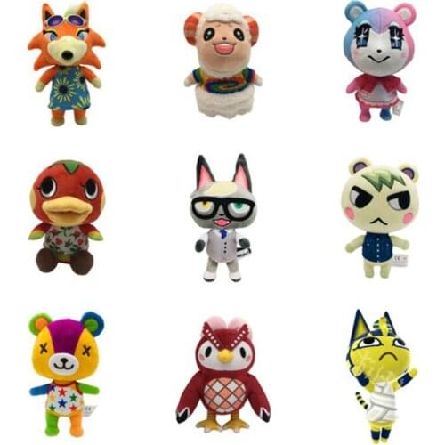 1pc Animal Merry Plush Toy Switches Ketchup Marshals Card Crossing Plushie Toy Slider Isabelle Stuffed Doll Birthday Gifts