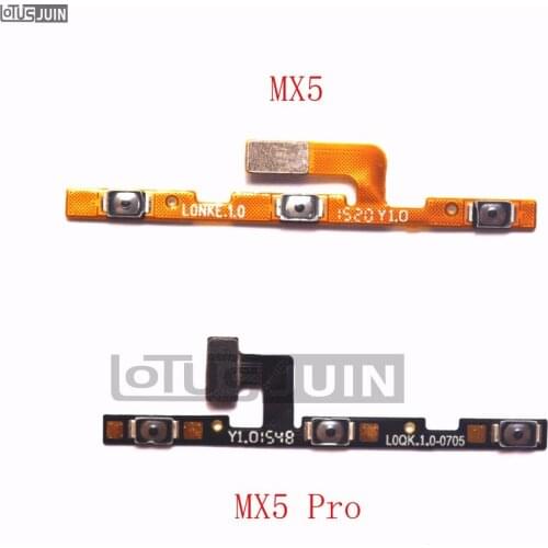 2PCS Power On Off Volume Up Down Button Key Flex Cable Replacement Repair Spare Parts for Meizu MX5/MX5 Pro