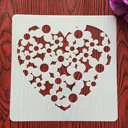 20 *20 cm size DIY Love craft mandala mold for painting stencils stamped photo album embossed paper card on wood, fabric, wall