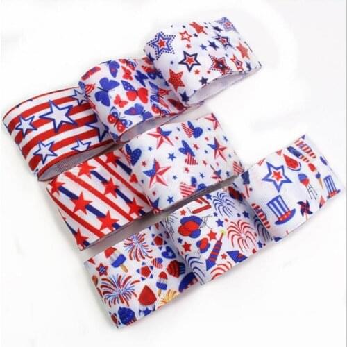 5yards 38mm Flag Ribbon Hairbow DIY Bouquet Gift Cake Packing Clothing Accessories Lace Ribbons