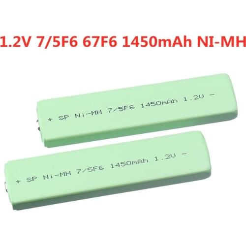 2pcs 1.2V 7/5F6 67F6 1450mAh ni-mh Chewing Gum battery 7/5 F6 cell for panasonic sony MD CD cassette player