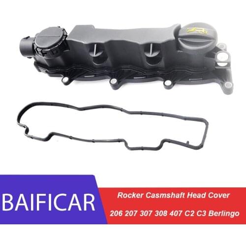 Baificar Brand Engine Rocker Casmshaft Head Cover 0248L1 9651815680 For Peugeot 206 207 307 308 407 Citroen C2 C3 Berlingo C5