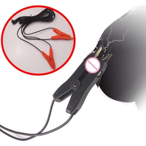 BDSM Electric Shock Nipple Clamps Set,Electrical Stimulator,Estim Electrosex Electro Labia Clip,Sex Toys For Women