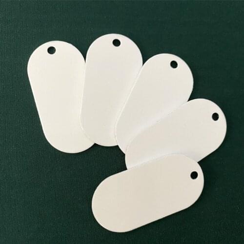 Free Shipping 50Pcs/Lot Sublimation Blank Dog Name Tags Aluminum Double Sided Military Pet Tag Metal Personalized Pendant