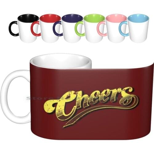 Cheers Boston Beer Retro Vintage Distressed Ceramic Mugs Coffee Cups Milk Tea Mug Cheers Tv Show Sitcom Comedy Series Boston