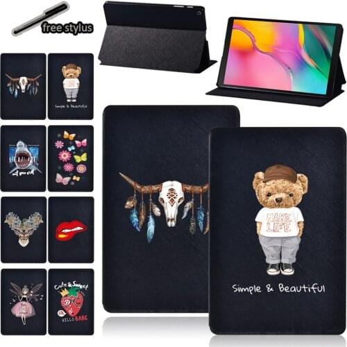 Tablet Case for Samsung Galaxy Tab A7/Tab A A6 10.1/Tab S6 Lite/Tab A 8.0/Tab A 10.5/Tab A 9.7/S5e 10.5 Cover Case + Stylus