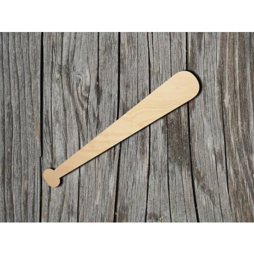 Wood Cutout Shapes Baseball Bat - Multiple Sizes - Laser Cut Unfinished