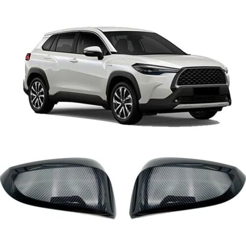 For Toyota Corolla Cross 2020 2021 Car Rearview mirror cover trim ABS carbon fibre Side Turn Signal Mirror Cover Forming