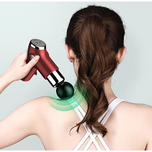 Electric Massage Gun 6 Gear Fascia Gun Deep Tissue Neck Body Back Muscle Massager Relaxation Pain Relief Exercise