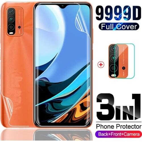 For readmi 9t hydrogel film hd front back screen protect camera film not glas 6.53" for xiaomi redmi 9t 9 t film readmy 9t