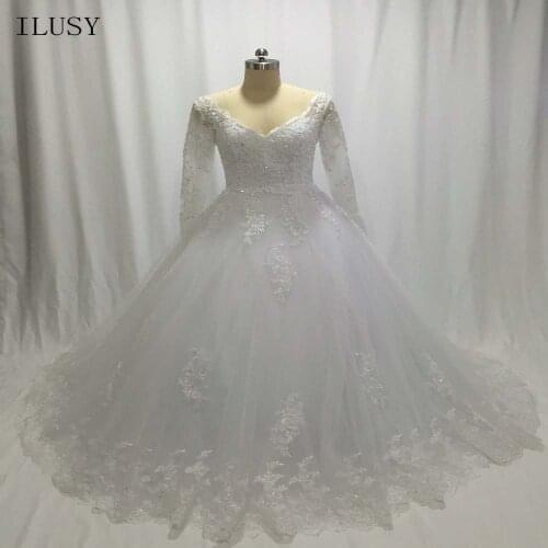 Свадебные платья с длинным рукавом ILUSY China At AliExpress