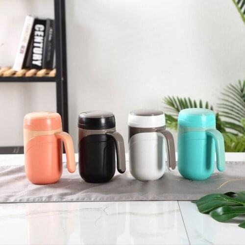 Ceramic Cup Vacuum Flask Cup Leakproof Insulated Bottle Mug Home Office Tea Cup Coffee Mug with Handle 380Ml