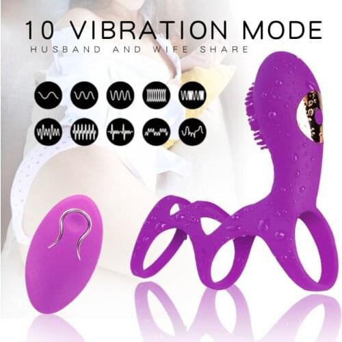 Ring For Penis Vibrator Wireless Vibrator Remote G Spot Vibrating Massager Cock Clitoris Stimulator Anal Men Sex Toys For Couple