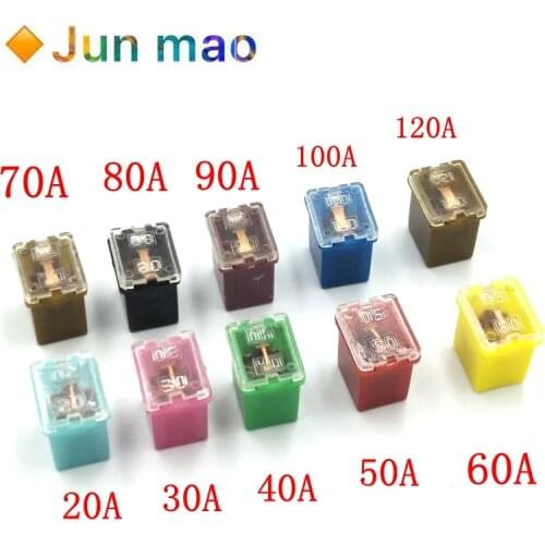 2pcs Mini Square Fuse 20A 30A 40A 50A 60A Set Automotive Car Fuse with Plastic Box Assortment Auto Fuse