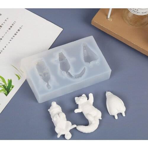 Cute Sleepy Animals Resin Molds Cat Dog Rabbit Penguin Pendant Mold Jewelry Tool F3MF