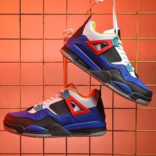 Mens Basketball Shoes 2021 New Basket Sneakers Men Breathable AIR Cushion Gym Trainers High-top Sports Zapatillas De Deporte