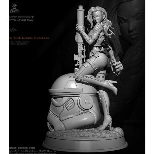 75mm 1/24 Resin model kits DIY figure self-assembled TD-2782