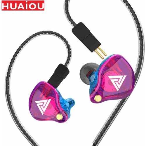 Original QKZ VK4 Colorful DD In-Ear Earphone Headset HIFI Bass Noise Cancelling Earbuds With Mic Replaced Cable Headphone