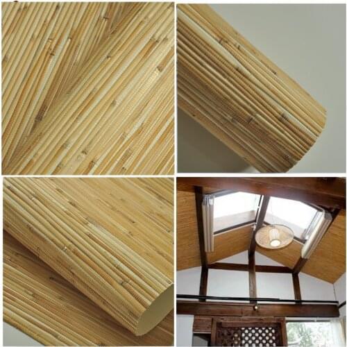 MYWIND Natural Reed WallPaper Pastoral Style Home Office Decor Wallpaper