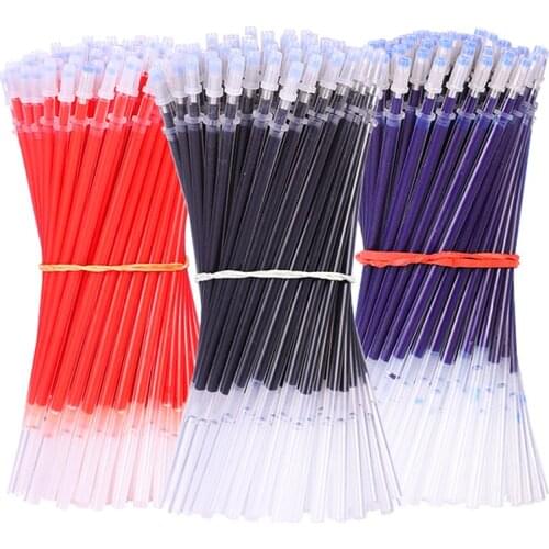 20 Pcs Wholesale Stationery Black Refills 0.5mm Factory Direct Office Supplies Kawaii Stationary Pen Refill Colorful Stationery