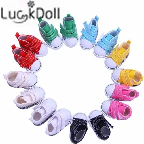 5cm Color Canvas Shoes Suitable For 14.5 inch American Doll Doll Accessories, Generation,Girls Toy Gift