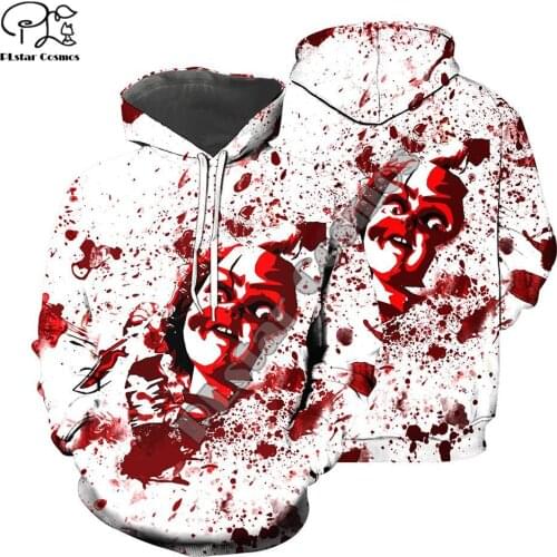 PLstar Cosmos Halloween Chucky Horror 3D printed Men for Women Hoodies Funny Pullover Harajuku zipper hoodies drop shipping 01